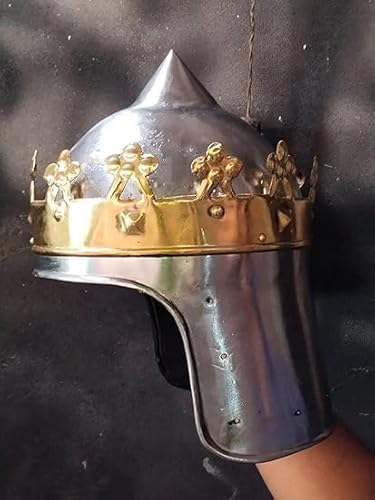 Gulvintilabcal Mittelalterlicher Monarchritterhelm, König Richard Löwenherz Zweifarbiger Kronenhelm Mittelalterliche Kostüme Helm Rüstung Sca Larp Replik Kostüm Rüstung Gulvintilabcal Mittelalterlicher Monarchritterhelm, König Richard Löwenherz Zweifarbiger Kronenhelm Mittelalterliche Kostüme Helm Rüstung Sca Larp Replik Kostüm Rüstung von Gulvintilabcal