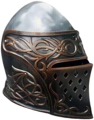 Gulvintilabcal Mittelalterlicher SCA LARP Helm 18 Gauge Stahl Ritter Rüstung Funktioneller Kampfschützer Kopf Kostüm für Rollenspiel/Cosplay & Heimdekoration Gulvintilabcal Mittelalterlicher SCA LARP Helm 18 Gauge Stahl Ritter Rüstung Funktioneller Kampfschützer Kopf Kostüm für Rollenspiel/Cosplay & Heimdekoration von Gulvintilabcal