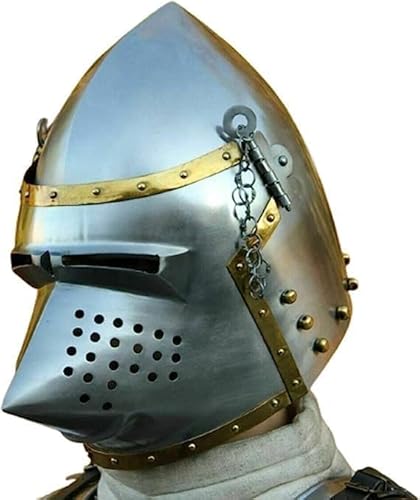 Gulvintilabcal Mittelalterlicher Schweinegesichtshelm, Rüstungshelm, Hounskull-Helm, Schweine-Helm, europäischer Nahgesichtshelm, Bascinet-Helm, Nachstellung, LARP-Rüstung, Cosplay, Krieger-Kostüm, Gulvintilabcal Mittelalterlicher Schweinegesichtshelm, Rüstungshelm, Hounskull-Helm, Schweine-Helm, europäischer Nahgesichtshelm, Bascinet-Helm, Nachstellung, LARP-Rüstung, Cosplay, Krieger-Kostüm, von Gulvintilabcal