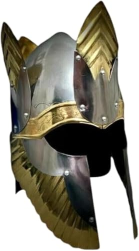 Gulvintilabcal Mittelalterlicher grauer Helm, Stahlritter-Rüstung, Kampfkleidung, tragbares LARP-Kopf-Kostüm für Rollenspiel/Cosplay und Heimdekoration. Gulvintilabcal Mittelalterlicher grauer Helm, Stahlritter-Rüstung, Kampfkleidung, tragbares LARP-Kopf-Kostüm für Rollenspiel/Cosplay und Heimdekoration. von Gulvintilabcal