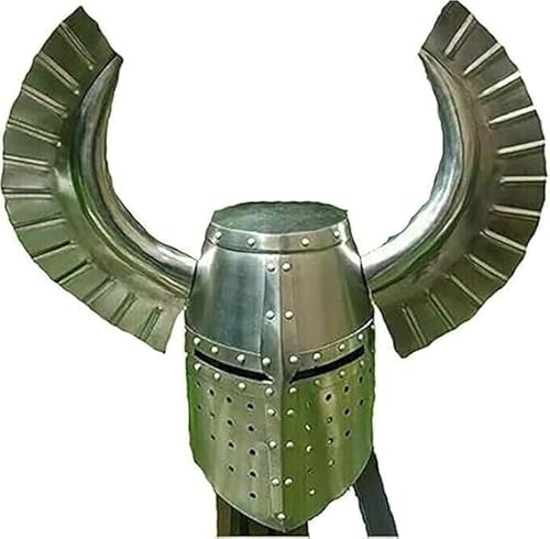 Gulvintilabcal Mittelalterlicher großer Helm, Stahlritter-Rüstung, Kampfkleidung, Wappen, Flügelkopf, Kostüm für Rollenspiel/Cosplay und Heimdekoration Gulvintilabcal Mittelalterlicher großer Helm, Stahlritter-Rüstung, Kampfkleidung, Wappen, Flügelkopf, Kostüm für Rollenspiel/Cosplay und Heimdekoration von Gulvintilabcal