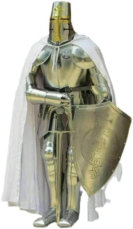 Gulvintilabcal Mittelalterlicher tragbarer Ritter-Rüstungsanzug, Kreuzritter-Anzug, Halloween, Kampf, Ganzkörper-Rüstungsanzug, Silber Gulvintilabcal Mittelalterlicher tragbarer Ritter-Rüstungsanzug, Kreuzritter-Anzug, Halloween, Kampf, Ganzkörper-Rüstungsanzug, Silber von Gulvintilabcal