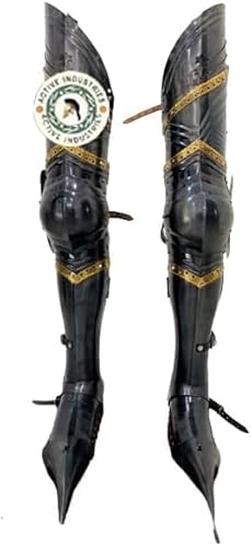 Vollständig tragbarer Gothic-Beinschutz, mittelalterliches Ritter-Paar, komplettes Bein-Set, Rüstung, Beinschienen für Halloween, Ritter, tragbares Rüstungs-Kostüm Vollständig tragbarer Gothic-Beinschutz, mittelalterliches Ritter-Paar, komplettes Bein-Set, Rüstung, Beinschienen für Halloween, Ritter, tragbares Rüstungs-Kostüm von Gulvintilabcal