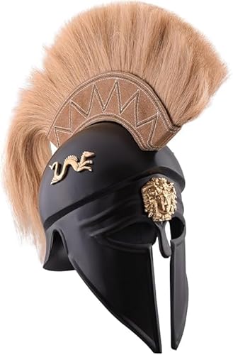 Gulvintilabcal Handgefertigter Italo-korinthischer Helm mit Feder – Schwarz geschmückt | griechische Rüstung | historische Replik | griechischer Krieger Kostüm Helm, X-Large Gulvintilabcal Handgefertigter Italo-korinthischer Helm mit Feder – Schwarz geschmückt | griechische Rüstung | historische Replik | griechischer Krieger Kostüm Helm, X-Large von Gulvintilabcal