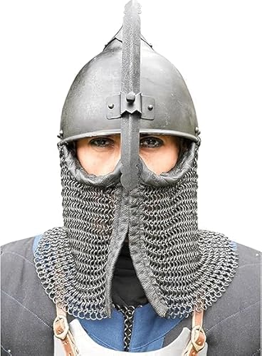 Khula Khud Helme - Authentische Mughal-Krieger-Kopfbedeckung für Nachstellungen & Sammler Kettenhemd Helm Mittelalterhelm Schwarz Khula Khud Helme - Authentische Mughal-Krieger-Kopfbedeckung für Nachstellungen & Sammler Kettenhemd Helm Mittelalterhelm Schwarz von Gulvintilabcal