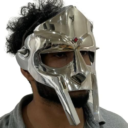 MF DOOM Gladiatoren-Maske, Stahl, Gesichtspanzer, mittelalterliche Handvergessung, handgefertigtes Geschenk, Geschenk MF DOOM Gladiatoren-Maske, Stahl, Gesichtspanzer, mittelalterliche Handvergessung, handgefertigtes Geschenk, Geschenk von Gulvintilabcal