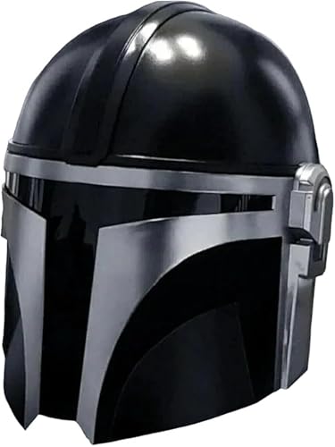 Mandalorianischer Helm, Metall, Stahl, silber-schwarz, mit Futter und Kinnriemen, Requisiten und Kopfbedeckung, Larper-Helm, LARP/Rollenspiele, Mandalorianischer Stahlhelm, Heimdekoration, Geschenke, Mandalorianischer Helm, Metall, Stahl, silber-schwarz, mit Futter und Kinnriemen, Requisiten und Kopfbedeckung, Larper-Helm, LARP/Rollenspiele, Mandalorianischer Stahlhelm, Heimdekoration, Geschenke, von Gulvintilabcal