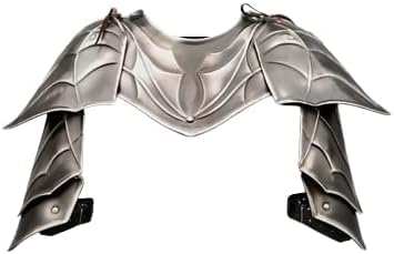Paar geschwärzte Schulter-Pauldron mit Gorget Larp Fantasy-Krieger Battle Cosplay Kostüm, Erwachsene (Standard) von Gulvintilabcal