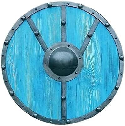 Wikingerschild, 61 cm, Kampfbereiter Schild, Holzschild, Schwermetallbeschläge, Schild Wikingerschild, 61 cm, Kampfbereiter Schild, Holzschild, Schwermetallbeschläge, Schild von Gulvintilabcal