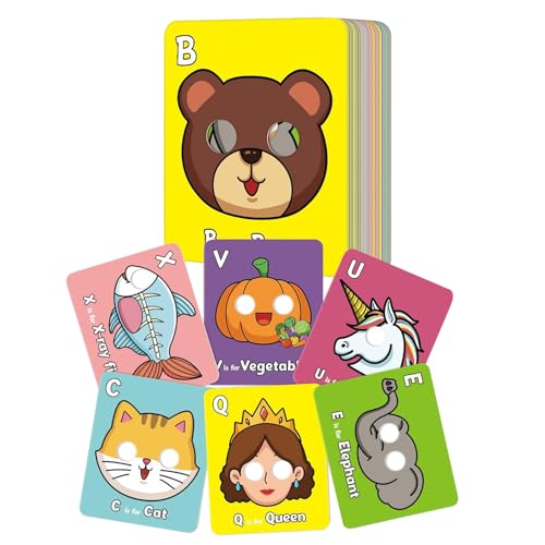 Alphabet Flash Cards, Educational Learning Card, Developmental Teaching Toys, Colorful Durable Study Tool, Engaging Early Literacy Resource for Childhood Classroom Parent Child Interaction von Gungtj