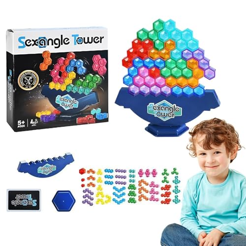 Balance Stacking Game, Hexagonal Stacking Board Blocks, Educational Toys for Kids and Adults,6.65x6.65 inches, Sturdy Material Learning Activities Night Game Balance Stacking Game, Hexagonal Stacking Board Blocks, Educational Toys for Kids and Adults,6.65x6.65 inches, Sturdy Material Learning Activities Night Game von Gungtj