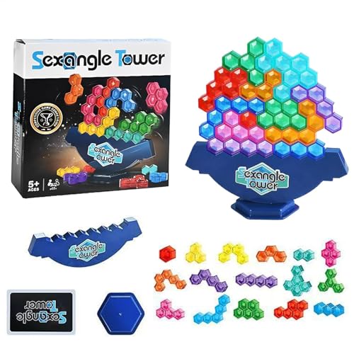 Balance Stacking Game, Hexagonal Stacking Board Blocks, Educational Toys for Kids and Adults,6.65x6.65 inches, Sturdy Material Learning Activities Night Game Balance Stacking Game, Hexagonal Stacking Board Blocks, Educational Toys for Kids and Adults,6.65x6.65 inches, Sturdy Material Learning Activities Night Game von Gungtj