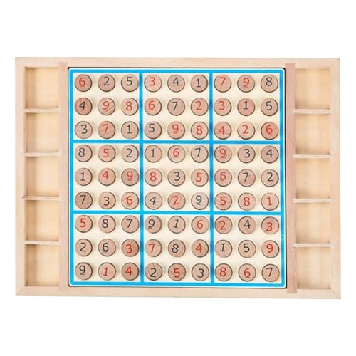 Desktop Board Game, Wooden Number Board Games, Educational Interactive Toy, Multi Level Difficulty, for Home, Schools, Daycare Centers, Kindergarten, 11.81x8.66 Inches von Gungtj