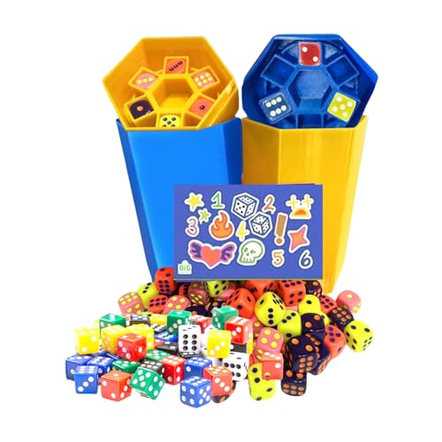 Dice Games for Families, Fast-Paced Board, 2.99x2.99x5.98 inches Player Set, Fun Indoor Activity, Portable Entertainment, Perfect for Classroom, Travel, Party, Picnic, Kids, Camping, Teens, School von Gungtj