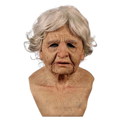 Gungtj Alte Mann Gesichtsmaske,Realistische Latexmaske Alter Mann für Halloween - Helm mit verstellbarem Sitz Gruseliges Kostümzubehör für Karneval Cosplay Party Maskerade Weihnachten Gungtj Alte Mann Gesichtsmaske,Realistische Latexmaske Alter Mann für Halloween - Helm mit verstellbarem Sitz Gruseliges Kostümzubehör für Karneval Cosplay Party Maskerade Weihnachten von Gungtj