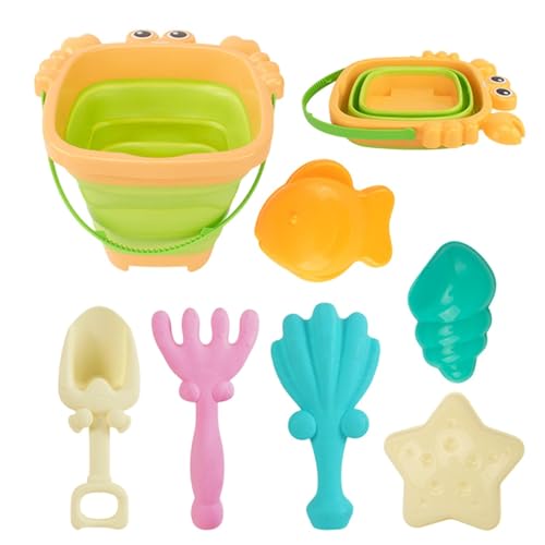 Gungtj Beach Sand Toy, Sturdy Children Beach Sand Shovel with Foldable Bucket, Interactive Outdoor Game Digging, Stacking, and Shaping Castles for Kids Aged 3 10 Years Old Gungtj Beach Sand Toy, Sturdy Children Beach Sand Shovel with Foldable Bucket, Interactive Outdoor Game Digging, Stacking, and Shaping Castles for Kids Aged 3 10 Years Old von Gungtj