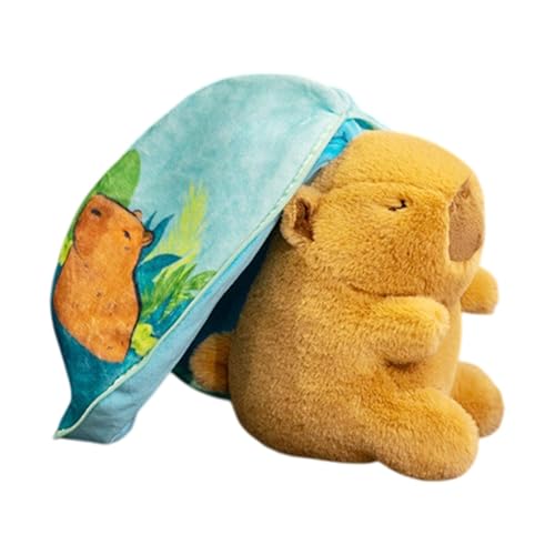 Gungtj Capybara Plush, Transforming Egg Shape Plush, Animal Sofa Cushion, 7.09 Inches, Creative Collectible Figure for Home Display Decoration, Sturdy Construction, Unisex Design von Gungtj