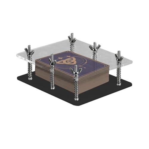 Gungtj Card Flattener, Clear Acrylic Pressing Tool, Playing Token Protector, Entertainment Piece Organizer, Paper Game Accessory, 4.92x4.13x1.38 Inches, Perfect for Storage and Organization von Gungtj