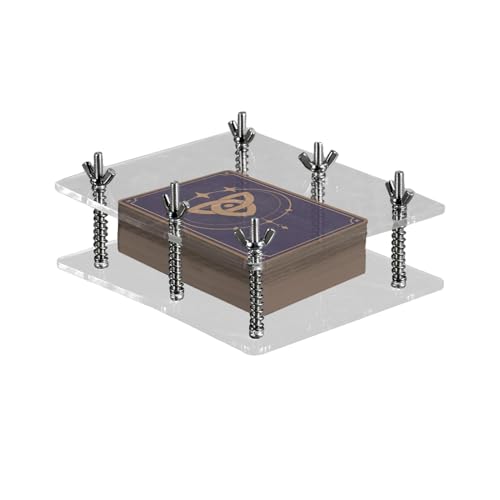 Gungtj Card Flattener, Clear Acrylic Pressing Tool, Playing Token Protector, Entertainment Piece Organizer, Paper Game Accessory, 4.92x4.13x1.38 Inches, Perfect for Storage and Organization von Gungtj