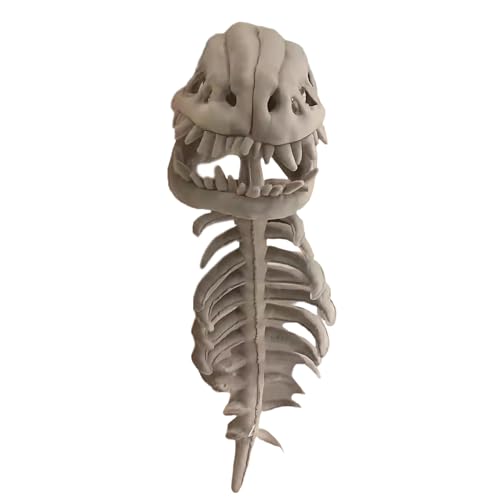 Gungtj Dinosaurier-Skelett-Kopfbedeckung, Dinosaurier-Knochen-Kopfbedeckung, realistische Cosplay-Kopfbedeckung, leicht, bequem für Kinder, Frauen, Maskerade, Karneval, Party, Halloween von Gungtj