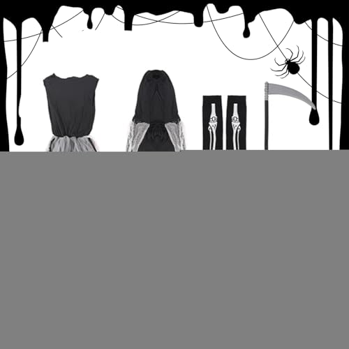Gungtj Halloween Kostüme Für Mädchen, Halloween Grusel-Cosplay Kostümset, Vampir Cosplay Festival Outfit für Kleinkinder und Mädchen für Zombie Party Karneval und Maskerade von Gungtj