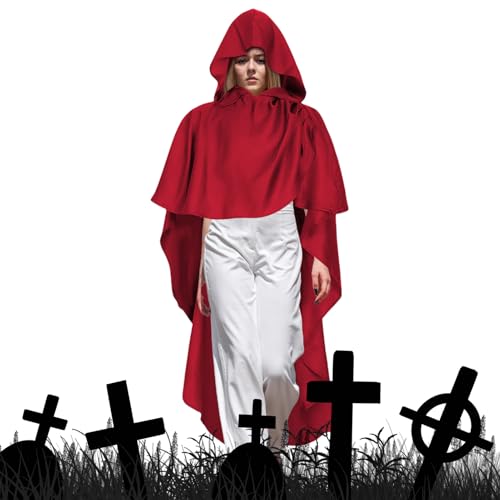 Gungtj Kapuzenumhang | Halloween Renaissance Umhang,Gothic Kostüm Herren Umhang für Halloween Party Cosplay Festival Bühne Ritter Mittelalter von Gungtj