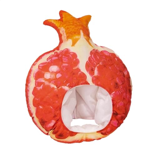 Gungtj Obsthut, Granatapfel-Kostümhut, lustige Kopfbedeckung, niedliche Neuheit, Verkleidung, weiches Plüsch-Cosplay-Kostüm für Partys, Foto-Requisiten, Halloween, Weihnachten, 40 x 34 cm Gungtj Obsthut, Granatapfel-Kostümhut, lustige Kopfbedeckung, niedliche Neuheit, Verkleidung, weiches Plüsch-Cosplay-Kostüm für Partys, Foto-Requisiten, Halloween, Weihnachten, 40 x 34 cm von Gungtj