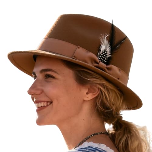 Gungtj Oktoberfest Hüte | Festival Kopfbedeckungen für Herren,Eleganter Filzhut für Erwachsene Bierfest Traditionelle Aktivitäten Foto von Gungtj