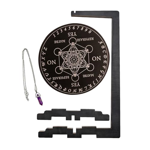 Gungtj Pendulum Stand, Wooden Pendulum Altar Board, Vertical Mystic Ritual Stand for Metaphysical Practices, Spiritual Cleansing, Meditation, Tarot Reading, Supplies von Gungtj