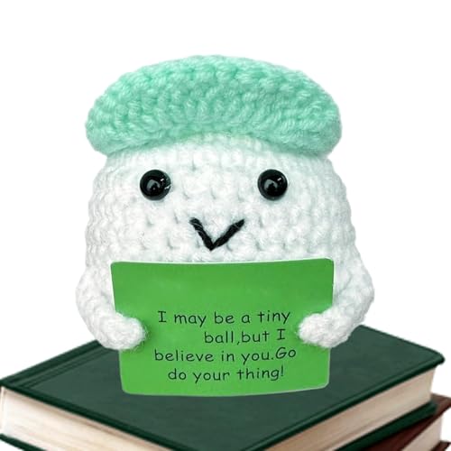 Gungtj Positive Golf Ball Toy, Funny Knitted Animal, 6cm Plush Souvenir, Soft and Adorable Design Smiles, Ideal for Birthday, Graduation, Cute Collectible Keepsake Desk, 2.36 Inches von Gungtj