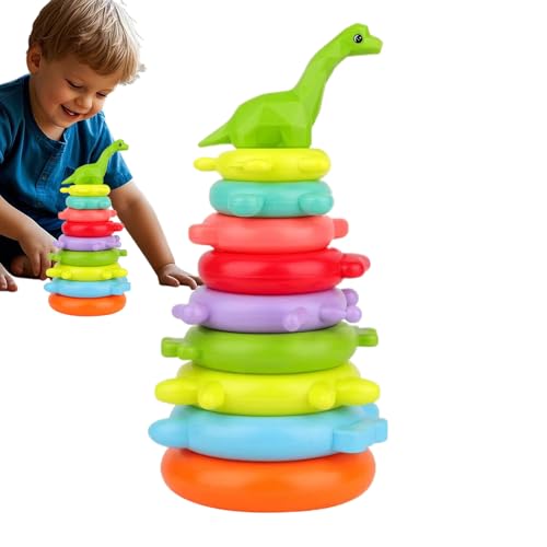Gungtj Stacking Ring Toy, Rainbow Balance Stacking Game, Preschool Learning Toy for Traveling, Schools, Daycare Centers and Kindergarten Fun Educational,12.01x5.51 inches von Gungtj