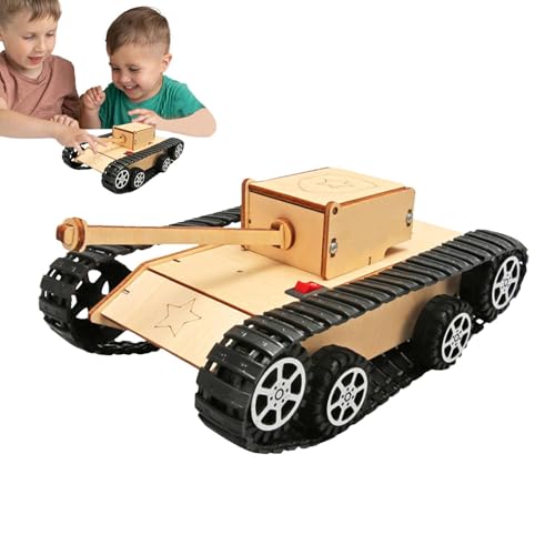 Tank Assembly Toy, Manual Vehicle, Wooden Electric Crawler Model, Educational Science Activity, Fun Learning,Kids Stem Project, Creative Building Experience von Gungtj