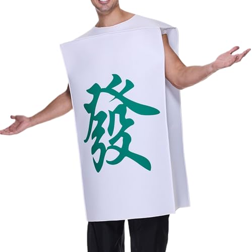 Halloween -Kostüm - 36,61 Zoll chinesisches Mahjong -Outfit für Erwachsene, Versammlungen mit Cosplay -Funktion, Bühnenleistung Kostüm für Frauen und Männer, Leichtgewichtige Polyester Halloween -Kostüm - 36,61 Zoll chinesisches Mahjong -Outfit für Erwachsene, Versammlungen mit Cosplay -Funktion, Bühnenleistung Kostüm für Frauen und Männer, Leichtgewichtige Polyester von Gungtj