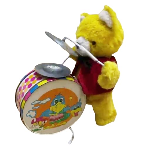 Rabbit Playing Drum Toy, Plush Animal Robot Wind Up Toy, Interactive Walking Electric Bunny Model, Fun Easter Gift for Kids, Boys and Girls, Sturdy Construction, Lightweight, von Gungtj