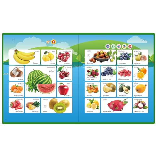 Russisches Alphabet -Spielzeug - 1 Stück Interaktives Talkbuch für Anfänger, lustiges Bildungsspiel mit Musikstimme, Frühsprachspielzeug für Kinderreisen, Zuhause, Homeschool, Klassenzimmer Russisches Alphabet -Spielzeug - 1 Stück Interaktives Talkbuch für Anfänger, lustiges Bildungsspiel mit Musikstimme, Frühsprachspielzeug für Kinderreisen, Zuhause, Homeschool, Klassenzimmer von Gungtj