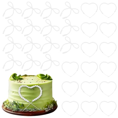 30 Stück Kuchendekoration,Tortenaufsätze,Enthält Schleifenform und Herzform,Langlebige Perlen Schleifen Kuchendekoration,Wiederverwendbare Herzförmige Cupcake Topper für Hochzeiten und Geburtstage 30 Stück Kuchendekoration,Tortenaufsätze,Enthält Schleifenform und Herzform,Langlebige Perlen Schleifen Kuchendekoration,Wiederverwendbare Herzförmige Cupcake Topper für Hochzeiten und Geburtstage von Guniata