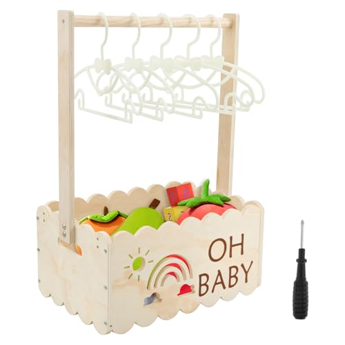 Babykorb Geschenk mit Griff,Holzkiste für Babyparty,Schrank Babypartykisten aus Holz,Multifunktional Babykorb Neugeborene für Geburtstage Babypartys Weihnachten Neue Eltern (B) von Guniata