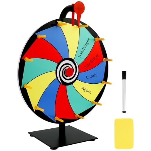 Glücksrad Zum Drehen,Glücksrad zum Selbstgestalten mit 12 Schlitzen,Wiederverwendbares Glücksrad Spielzeug mit Radiergummi und Markierstift für Unterhaltsame Partys zu Hause,Messen,Karnevalsveranstalt Glücksrad Zum Drehen,Glücksrad zum Selbstgestalten mit 12 Schlitzen,Wiederverwendbares Glücksrad Spielzeug mit Radiergummi und Markierstift für Unterhaltsame Partys zu Hause,Messen,Karnevalsveranstalt von Guniata