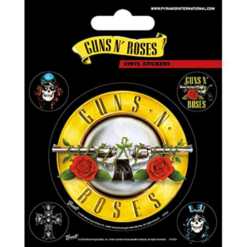 Guns N' Roses AFPS7221 - Bullet Logo, Vinyl-Aufkleber, 10 x 12.5 cm von Pyramid International