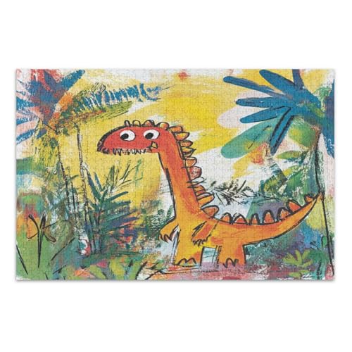 1000 Teile Puzzle - Puzzle für Erwachsene Dinosaurier Roaming im prähistorischen Dschungel 1000 Teile Puzzle - Puzzle für Erwachsene Dinosaurier Roaming im prähistorischen Dschungel von GuoChe