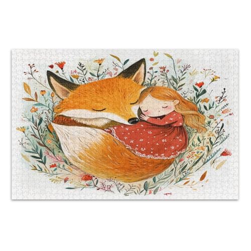 1000 Teile Puzzle - Puzzle für Erwachsene Molliger Fuchs perfekt mit einem kleinen Mädchen 1000 Teile Puzzle - Puzzle für Erwachsene Molliger Fuchs perfekt mit einem kleinen Mädchen von GuoChe