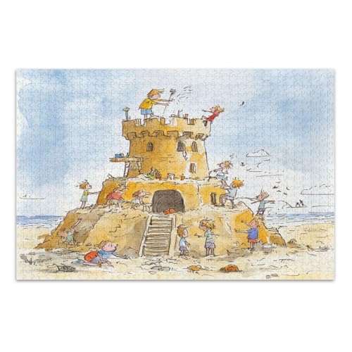 1000 Teile Puzzle - Puzzle für Erwachsene Sandburg wird am Strand gebaut 1000 Teile Puzzle - Puzzle für Erwachsene Sandburg wird am Strand gebaut von GuoChe