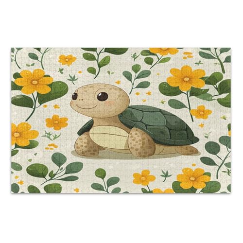 1000 Teile Puzzle - Puzzle für Erwachsene Schildkröten und Blumen 1000 Teile Puzzle - Puzzle für Erwachsene Schildkröten und Blumen von GuoChe