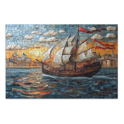 A Medieval Ship Jigsaw Puzzles 500 Pieces for Adults, Coolest Challenging Puzzles for Kids Elderly A Medieval Ship Jigsaw Puzzles 500 Pieces for Adults, Coolest Challenging Puzzles for Kids Elderly von GuoChe
