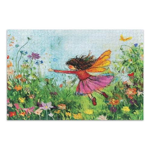 Fairy Flying in The Flower Garden Jigsaw Puzzles 500 Pieces for Adults, Coolest Challenging Puzzles for Kids Elderly Fairy Flying in The Flower Garden Jigsaw Puzzles 500 Pieces for Adults, Coolest Challenging Puzzles for Kids Elderly von GuoChe