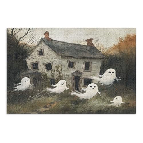 Geister schweben aus einem alten verlassenen Haus 1000 Teile Puzzle - Puzzle für Erwachsene Geister schweben aus einem alten verlassenen Haus 1000 Teile Puzzle - Puzzle für Erwachsene von GuoChe