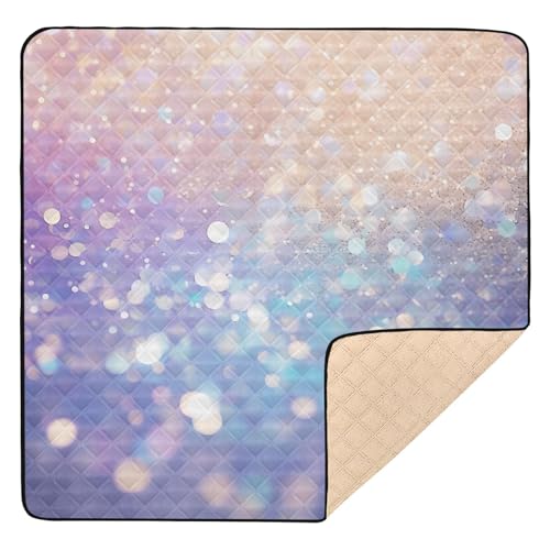 Gemstone Glitter Pink Purple Yellow Blue Soft Padded for Indoor Outdoor Non-Toxic Infant Play Mat von GuoChe