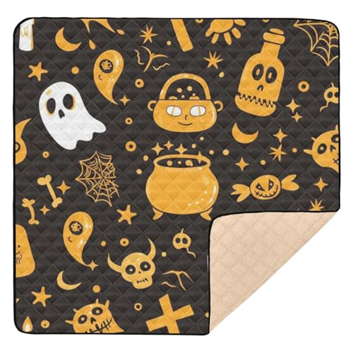 Ghosts Cauldrons Spiders Large Stylish for Indoor Outdoor Non-Toxic Baby Kick Crawling Mat for Baby von GuoChe