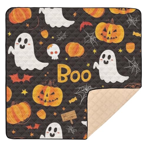 Ghosts Pumpkins Black Halloween Pattern Soft Thick for Indoor Outdoor Portable Kicking Mat von GuoChe