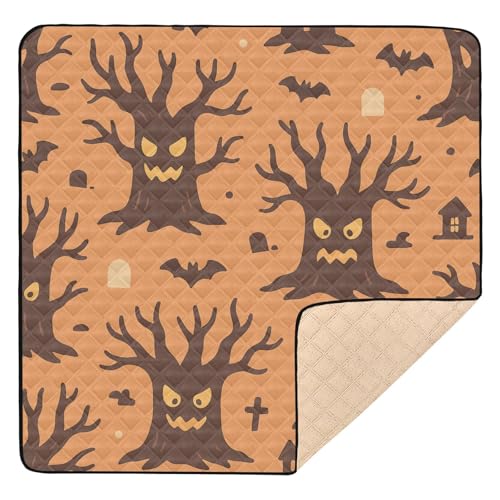 Gruseliger Baum mit Fledermäusen, Halloween-Muster, weich, dick, für drinnen und draußen, wasserabweisend, Aktivitäts-Fitnessstudio von GuoChe